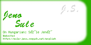 jeno sule business card